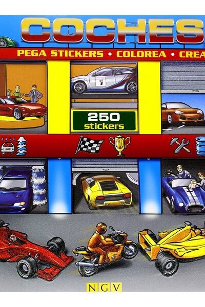 COCHES PEGA STICKERS COLOREA CREA