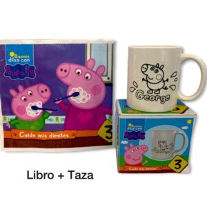 PEPA PIG CUIDOS MIS DIENTES LIBRO + TAZA