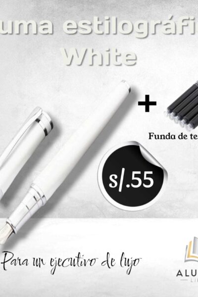 PLUMA ESTILOGRAFICA WHITE