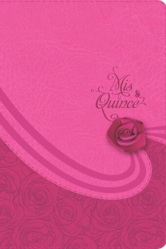 Books BIBLIA COMPACTA MIS QUINCE COLOR FUCSIA Y LILA FLOREADO