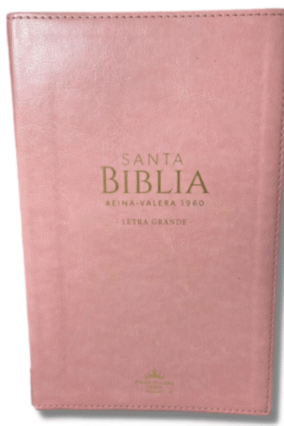 BIBLIA LETRA GRANDE ROSA CON CIERRE