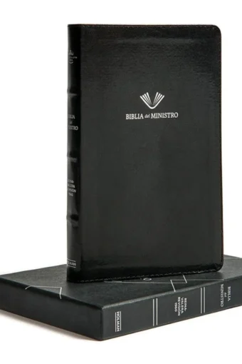 Books BIBLIA DEL MINISTRO COLOR NEGRO BORDE PLATEADO CON CAJA