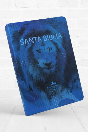 Books BIBLIA LEON COLOR AZUL FILO PLATEADO