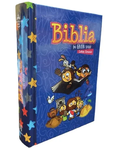 BIBLIA MI GRAN VIAJE LETRA GRANDE TAPA DURA COLOR AZUL