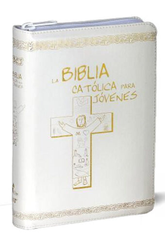 Books LA BIBLIA CATOLICA PARA JOVENES COLOR BLANCO CON CIERRE E INDICE