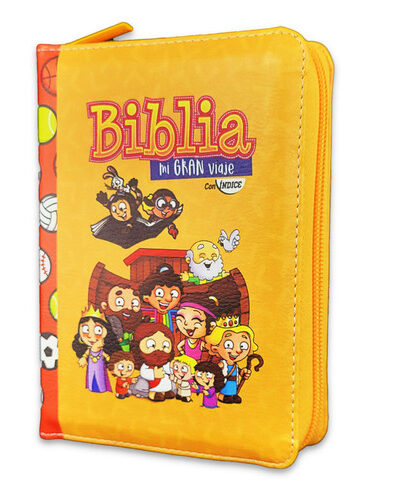 BIBLIA MI GRAN VIAJE MARILLO SIMIL PIEL CON CIERRE