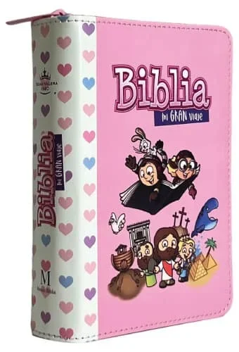 Books BIBLIA MI GRAN VIAJE ROSA SIMIL PIEL CON CIERRE